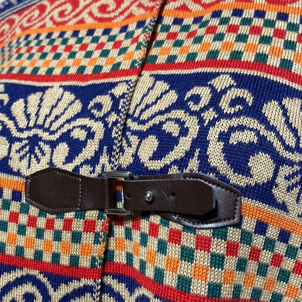 Punt Roma Multi Colored Geometric Knit Pincho - Picture 7 of 12
